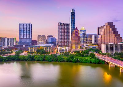 Austin, Texas downtown skyline at dusk